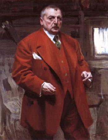 Anders Zorn Self portrait in red, oil painting image